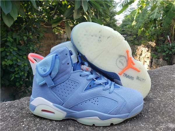 Men's Running Weapon Air Jordan 6 Blue Shoes 039