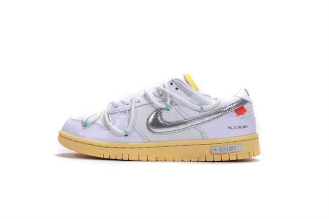 Men's Dunk Low White/Purple Shoes 0359