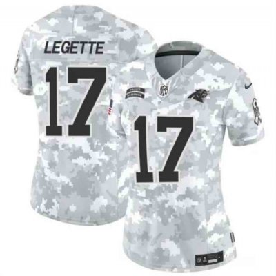 Women's Carolina Panthers #17 Xavier Legette 2024 F.U.S.E Arctic Camo Salute to Service Limited Stitched Football Jersey(Run Small)