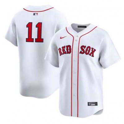 Men's Boston Red Sox #11 Rafael Devers White 2024 Home Limited Cool Base Stitched Baseball Jersey