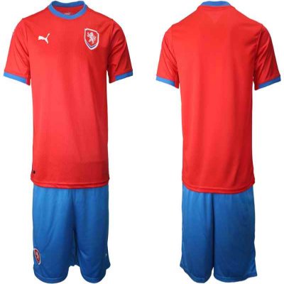 Men's Czech Republic National Team Custom Home  Soccer Jersey Suit