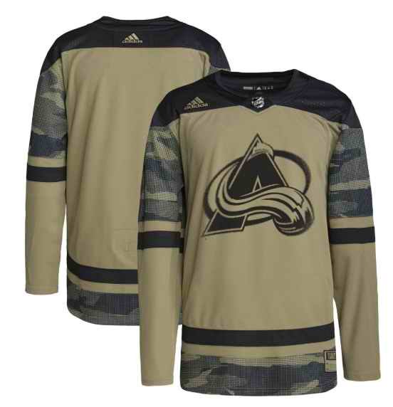 Men's Colorado Avalanche Blank Camo Salute to Service Stitched Jersey