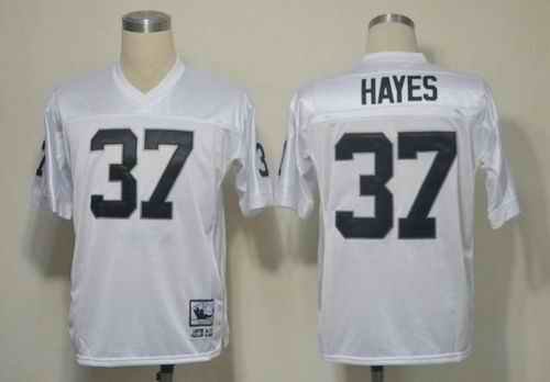 Mitchell And Ness Raiders #37 Lester Hayes White Stitched Throwback NFL Jersey