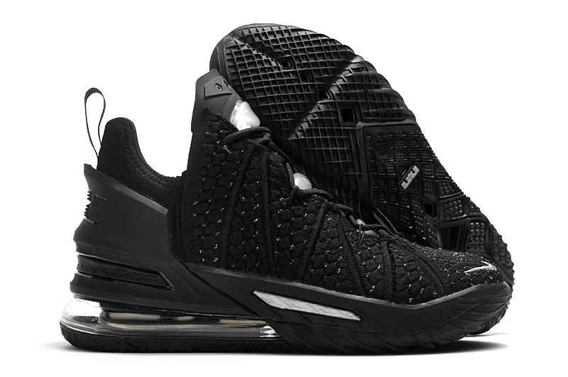 Men's Running weapon LeBron James 18 Black Shoes 020