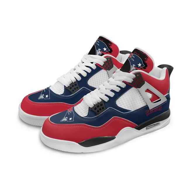 Men's New England Patriots Running weapon Air Jordan 4 Shoes 003