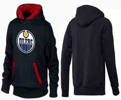 Edmonton Oilers Pullover Hoodie Black & Red