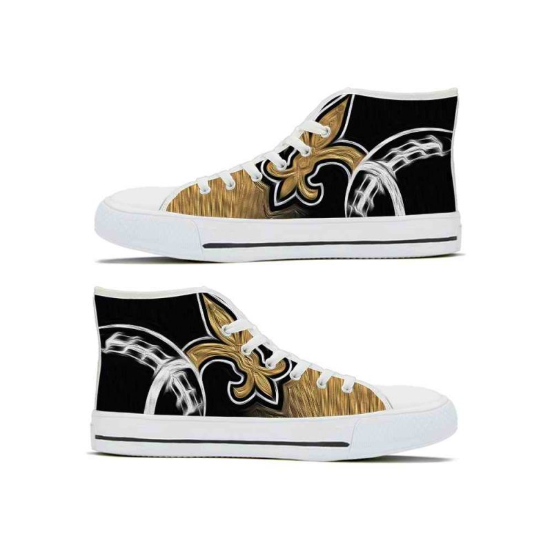 Women's New Orleans Saints High Top Canvas Sneakers 001