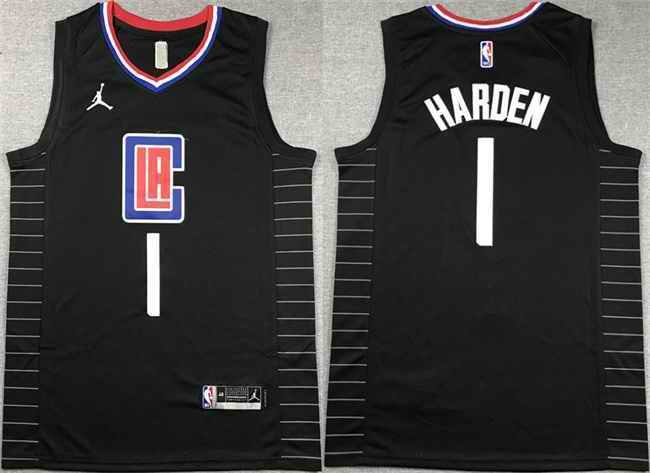 Men's Los Angeles Clippers #1 James Harden Stitched Jersey