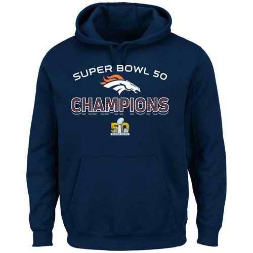 Denver Broncos Majestic Super Bowl 50 Champions Beyond Victory Hoodie Navy