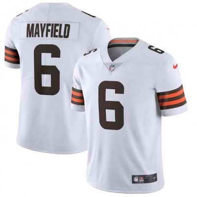 Men's Cleveland Browns #6 Baker Mayfield?New White Vapor Untouchable Limited NFL Stitched Jersey