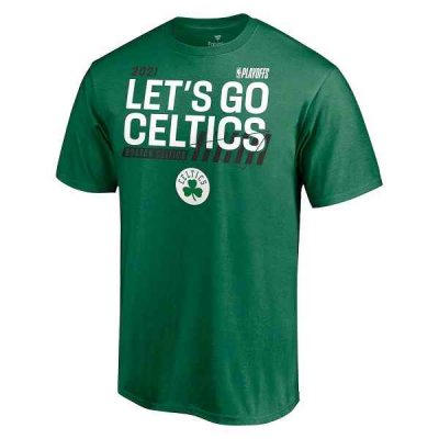 Men's Boston Celtics 2021 Green Playoff Bound Dunk T-Shirt