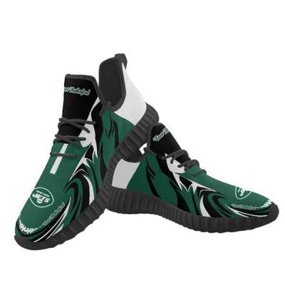 Women's New York Jets Mesh Knit Sneakers/Shoes 005