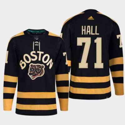 Men's Boston Bruins #71 Taylor Hall Black Classic Primegreen Stitched Jersey