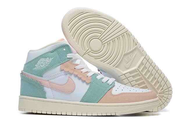 Men's Running Weapon Air Jordan 1 Aqua/White Shoes 0448