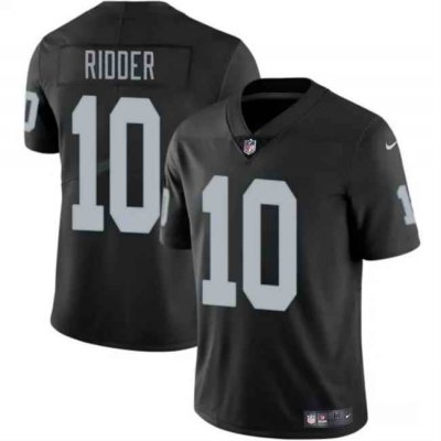 Men's Las Vegas Raiders #10 Desmond Ridder Black 2024 Vapor Stitched Football Jersey