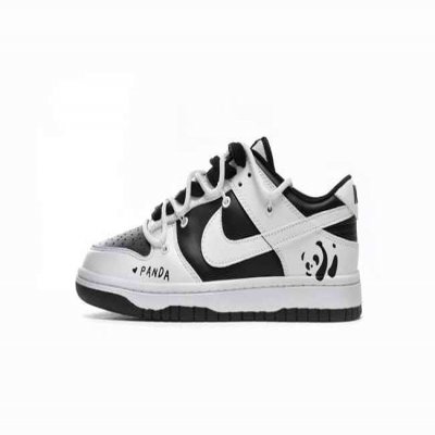 Men's Dunk Low White/Black Shoes 0350