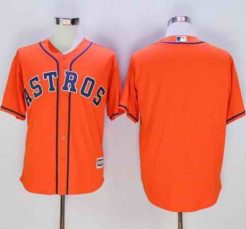 Astros Blank Orange New Cool Base Stitched MLB Jersey