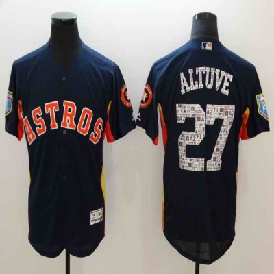 Men's Houston Astros #27 Jose Altuve Navy 2018 Spring Training Flexbase Stitched MLB Jersey