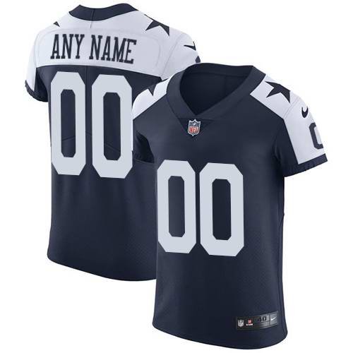 Men's Dallas Cowboys Navy Blue Vapor Untouchable Custom Elite NFL Stitched Jersey