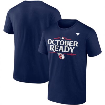 Men's Cleveland Guardians Navy 2024 Postseason Locker Room T-Shirt