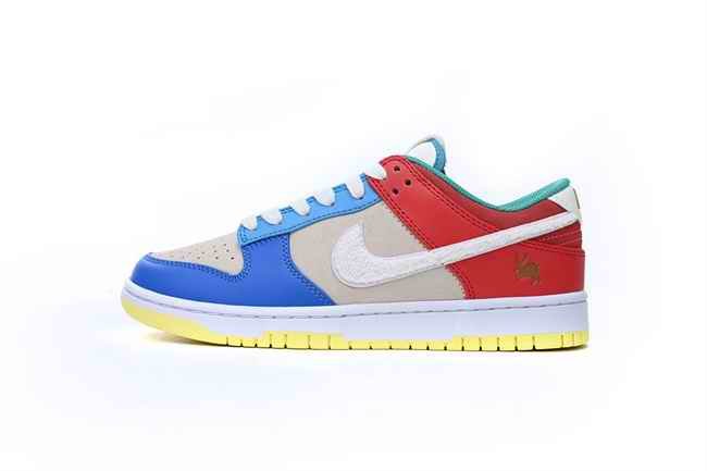 Men's Dunk Low Blue/Red Shoes 0379