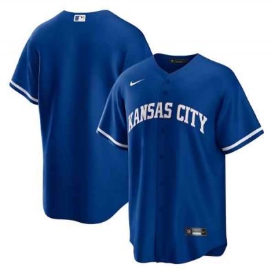 Men's Kansas City Royals Blank Royal  Cool Base Stitched Jersey