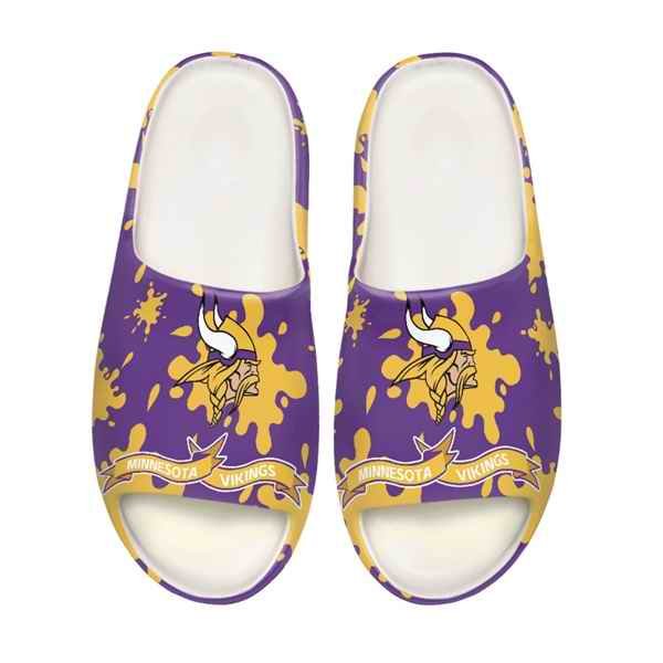 Women's Minnesota Vikings Yeezy Slippers/Shoes 002