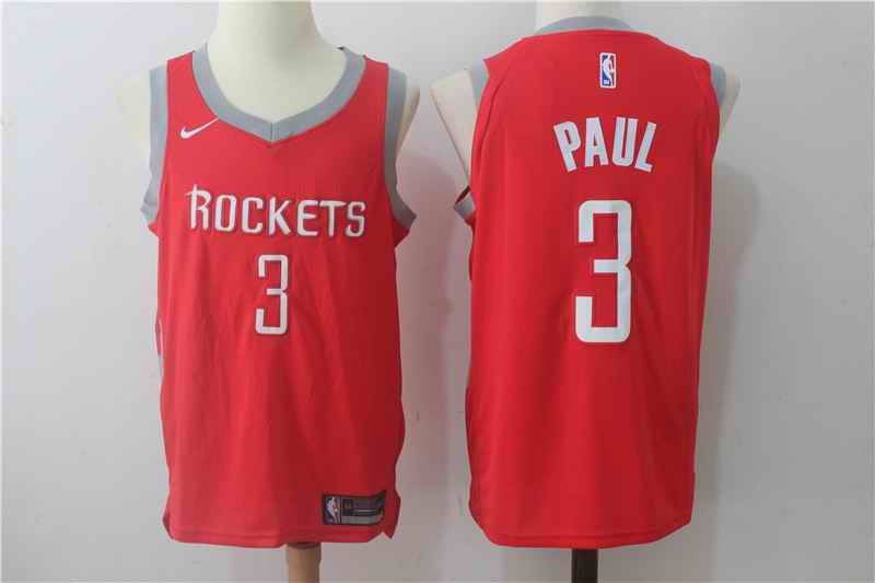 Men's Nike Houston Rockets #3 Chris Paul Red Stitched NBA Jersey