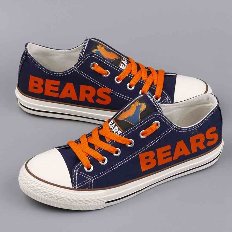 Women's NFL Chicago Bears Repeat Print Low Top Sneakers 002