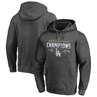 Men's Los Angeles Dodgers Charcoal 2020 World Series Champions Locker Room Pullover Hoodie