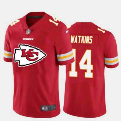 Men's Kansas City Chiefs #14 Sammy Watkins Red 2020 Red Team Big Logo Limited Stitched Jersey