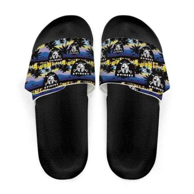 Women's Las Vegas Raiders Beach Adjustable Slides Non-Slip Slippers/Sandals/Shoes 001