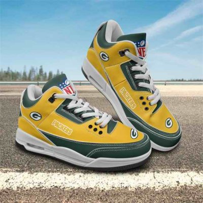 Men's Green Bay Packers Air Jordan 3 Sneakers/Shoes 002