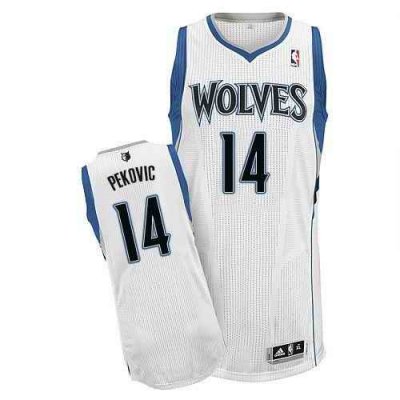 Revolution 30 Timberwolves #14 Nikola Pekovic White Stitched NBA Jersey