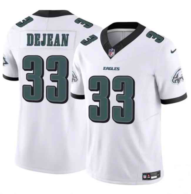 Men's Philadelphia Eagles #33 Cooper DeJean White 2024 New F.U.S.E. Vapor Untouchable Limited Stitched Football Jersey