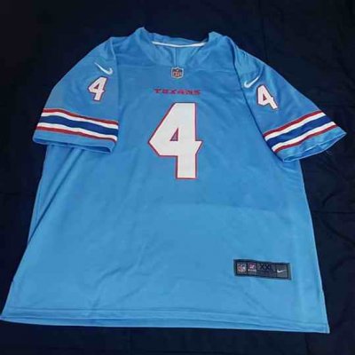 Men's Nike Houston Texans #4 Deshaun Watson Blue Limited Stitched NFL Jersey