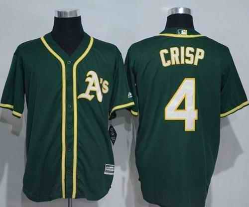 Athletics #4 Coco Crisp Green New Cool Base Stitched MLB Jersey