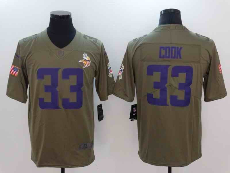 Men's Minnesota Vikings #33 Dalvin Cook Camo Salute To Service Limited Stitched NFL Jersey