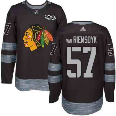 Blackhawks #57 Trevor Van Riemsdyk Black 1917-2017 100th Anniversary Stitched NHL Jersey