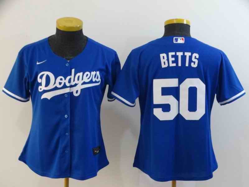 Women's Los Angeles Dodgers #35 Cody Bellinger Blue Cool Base Stitched MLB Jersey(Run Small)