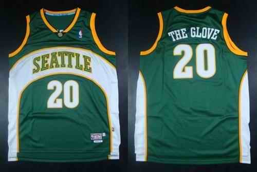 Mitchell And Ness Thunder #20 Gary Payton Green The Glove Stitched NBA Jersey