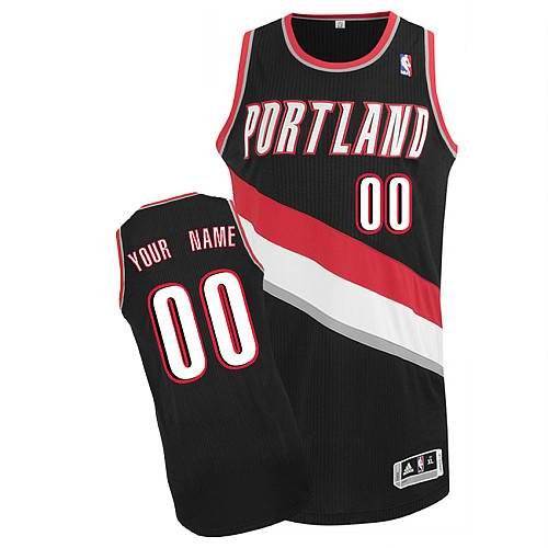 Trail Blazers Personalized Authentic Black NBA Jersey (S-3XL)