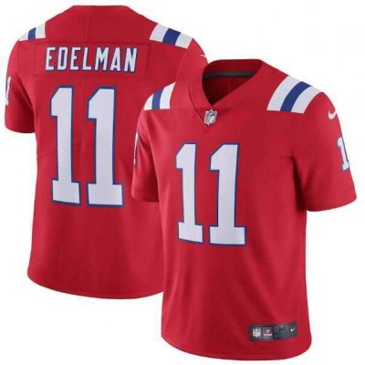 Men's New England Patriots #11 Julian Edelman 2020 Red Vapor Untouchable Limited Stitched NFL Jersey