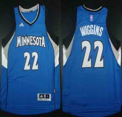 Revolution 30 Timberwolves #22 Andrew Wiggins Blue Stitched NBA Jersey