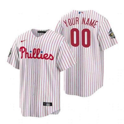 Men's Philadelphia Phillies Active Player Custom White 2022 World Series Cool Base Stitched Baseball Jersey