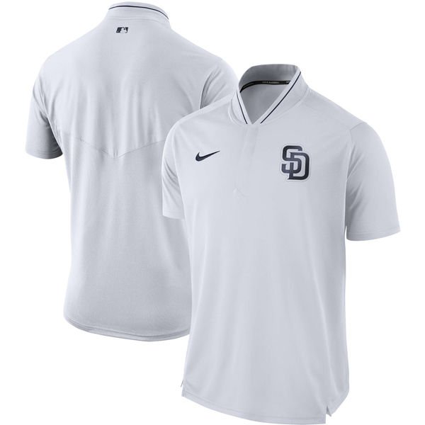 Men's San Diego Padres White Authentic Collection Elite Performance Polo