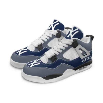 Women's New York Yankees Running weapon Air Jordan 4 Shoes 003