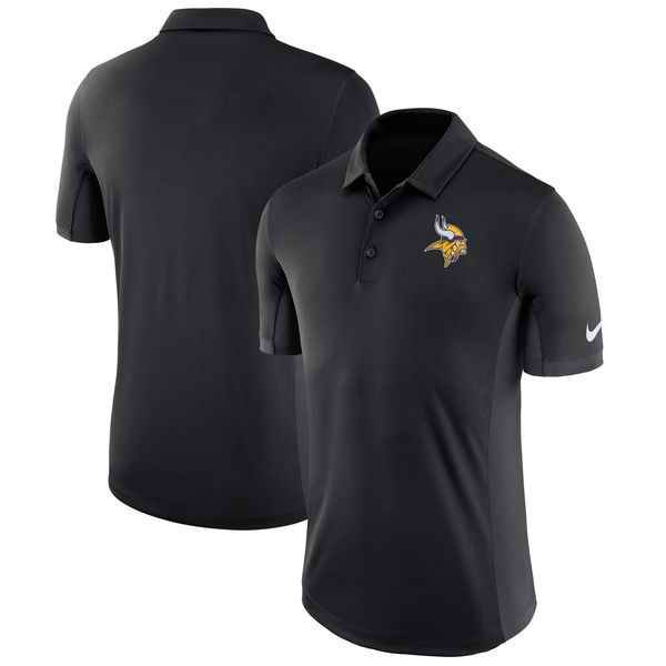 Men's Minnesota Vikings Nike Black Evergreen Polo