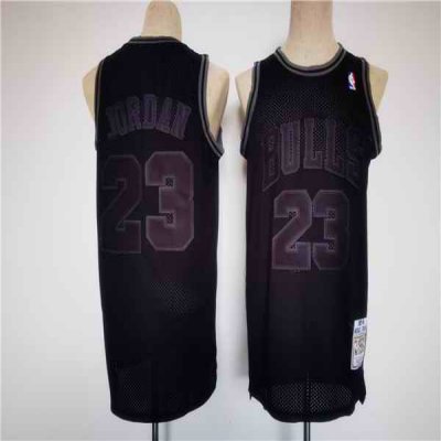 Men's Chicago Bulls #23 Michael Jordan Black Stitched Basketball Jersey