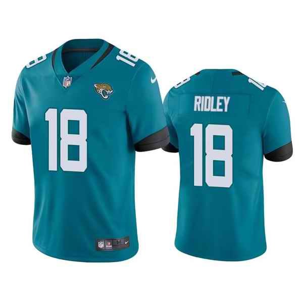 Men's Jacksonville Jaguars #18 Calvin Ridley Teal Vapor Untouchable Limited Stitched Jersey